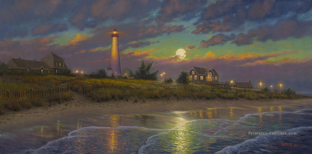 Lune du crépuscule Keathley Beach Peintures à l'huile